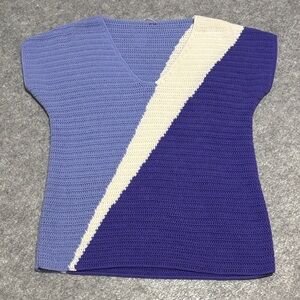 Purple Streak Crochet Sweater